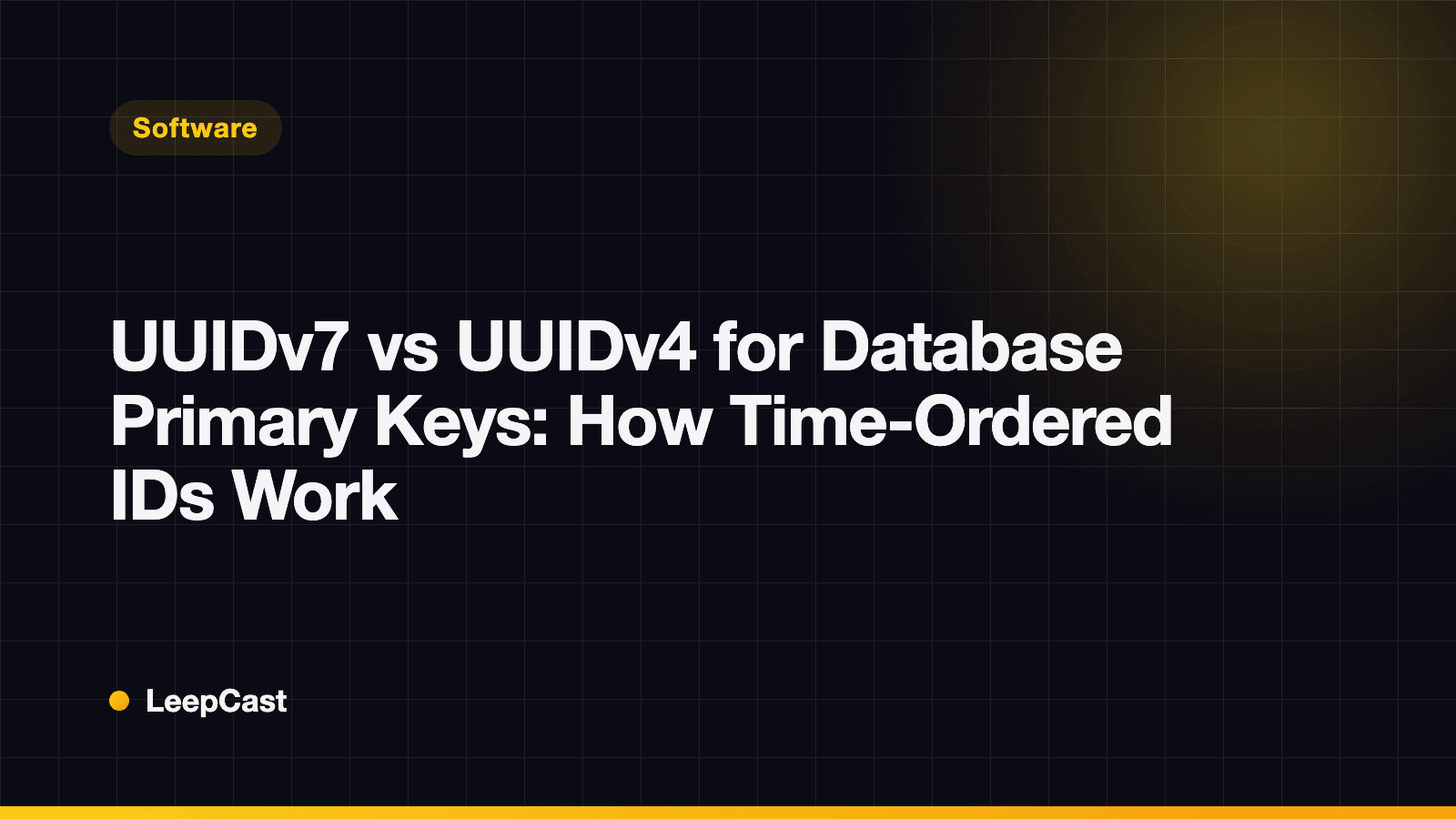 UUIDv7 vs UUIDv4 for Database Primary Keys: How Time-Ordered IDs Work